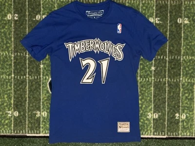 Kevin Garnett Minnesota Timberwolves Adidas Camisa Azul Retro Juvenil Mediana Foto 1 de 4