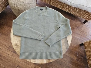 J. Suéter Crew de Algodón Orgánico Cuello Redondo Para Hombre Talla M Grueso Preppy Exterior Usado en Excelente Condición - Imagen 1 de 8