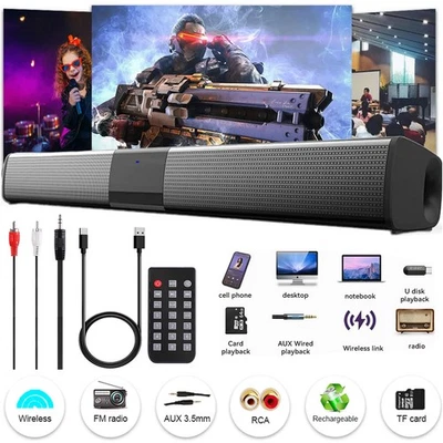 Bluetooth 5.0 TV-Soundbar-Lautsprecher Soundbar für TV Geräte Soundbar Fernseher - Bild 1 von 4