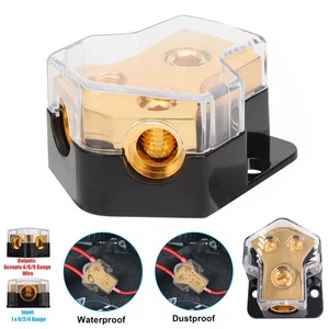 1/2PCS Power Ground Amp Distribution Block 0/2/4 Gauge Input 4/6/8 Gauge Output - Picture 1 of 9