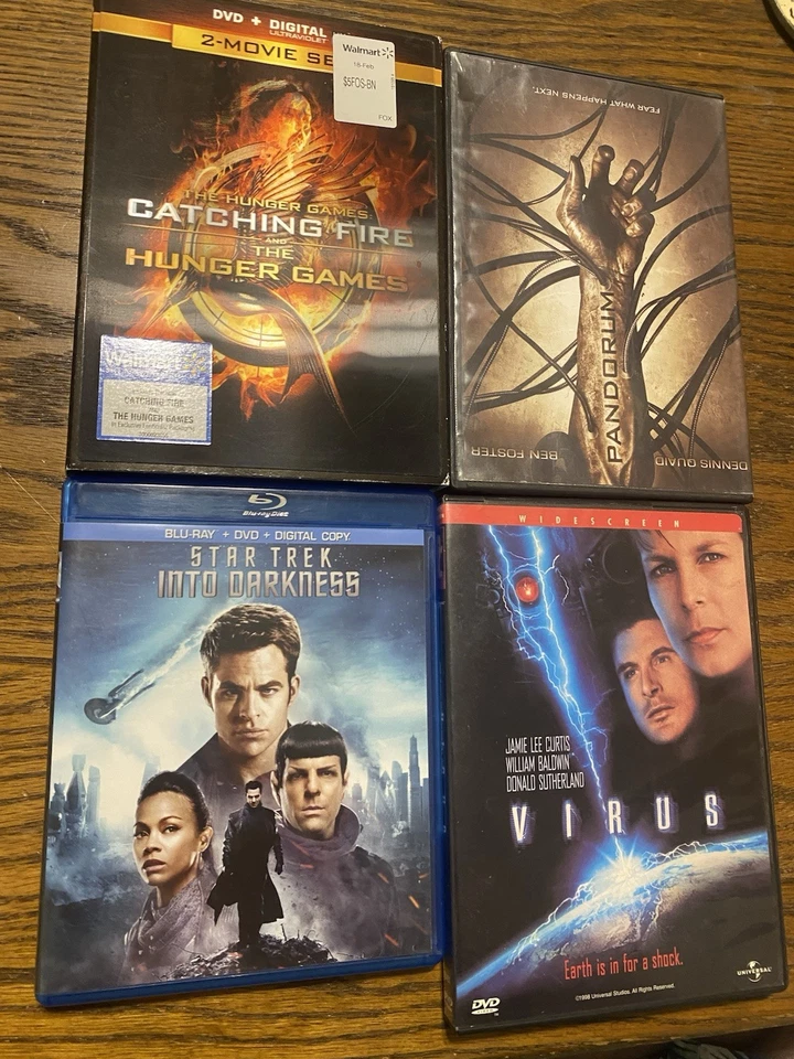 Sci-fi Dvd Blu Ray Lot Hunger Games Catching Fire Pandorum Star Trek Virus - Imagem 1 de 4