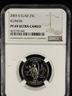 2003 S Illinois Clad 25c State Quarter NGC PF 69 Ultra Cameo - Image 1 of 4
