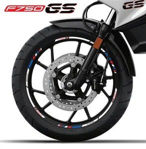 Wheel decals stickers rim stripes for BMW F750GS motorrad graphics white M - Picture 1 of 3