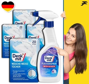 4x Wäsche Weiß Tücher + Fleckenentferner Spray für Weiß- & Buntwäsche - Bild 1 von 1