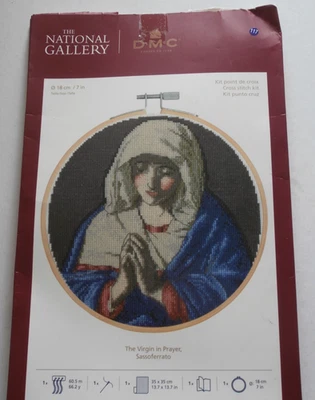 DMC Counted Cross Stitch Kit - National Gallery - Virgin in Prayer Sassoferrato - Image 1 of 4