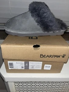 Bearpaw LOKI II Vegan Slide On Slippers Gray Women’s Size 8 - Picture 1 of 9