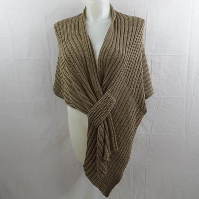 Suéter chal encogido de hombros John P para mujer talla única verde envolvente silencioso de lujo artístico acogedor Foto 1 de 4