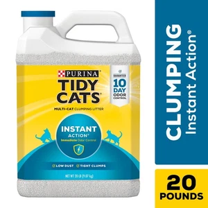 Instant Action Clumping Cat Litter Natural Low Dust Odor Control 20 lb. Jug US - Picture 1 of 7