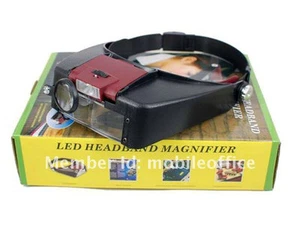 KaSul® Tools| Kopflupe USTA-2R* ROT / 2x LED / 10x Vergrößerung / 180 Gramm DHL - Bild 1 von 5