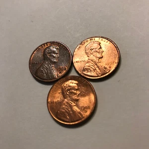 3 Lincoln Memorial Penny Cent *Plating Blisters OBV/REV Mint Error* AU - Picture 1 of 2