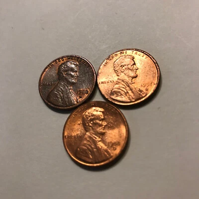 3 Lincoln Memorial Penny Cent *Plating Blisters OBV/REV Mint Error* AU - Image 1 of 2