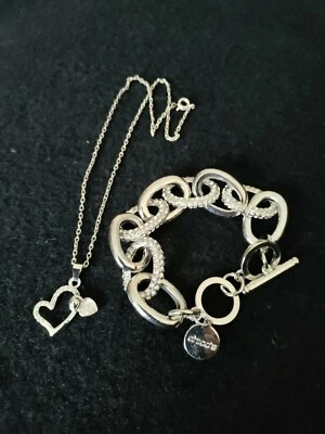 Pulsera de diamantes de imitación pavé de CHICO'S y collar de corazón a juego Foto 1 de 3