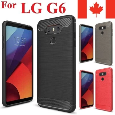For LG G6 Case - Carbon Fiber Soft TPU Heavy Duty Shockproof Armor Cover - Image 1 of 4