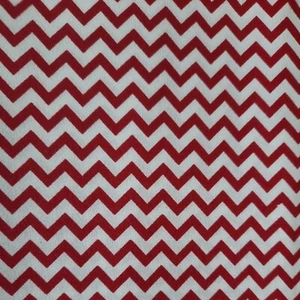4+ Yards 45" X 160" Fabric Red & White Chevron Stripes Sewing - Picture 1 of 4