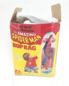 "Saco de Boxeo Inflable The Amazing Spiderman 1979 48"" ¡Nuevo Caja Abierta Raro! - Imagen 1 de 7