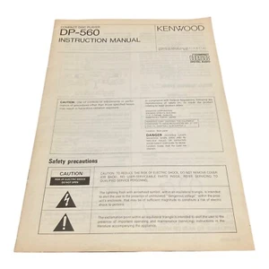 Kenwood DP-560 Bedienungsanleitung *Original* - Bild 1 von 3