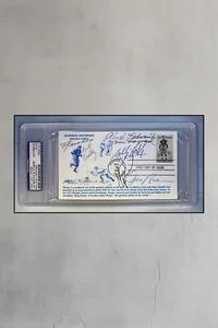 Jim Thorpe FDC signed by Hall of Famers-Brown, Bednarik, Bell, +4-PSA #83001211 - Picture 1 of 1