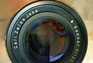 Exakta Tele Lens Jena (Carl Zeiss) Sonnar 135mm 1:4 Asb Telephoto Lens - Lens - Picture 1 of 6