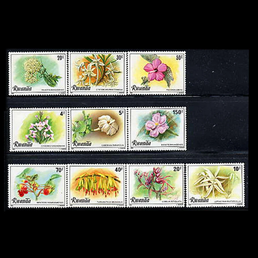 Ruanda, Sc #1009-18, MNH, 1981, flores, flora, plantas Foto 1 de 1