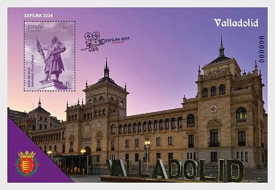 spain 2024  EXFILNA Valladolid city viewsPlaza Mayor statue Townscapes ms1v mnh - Image 1 of 1