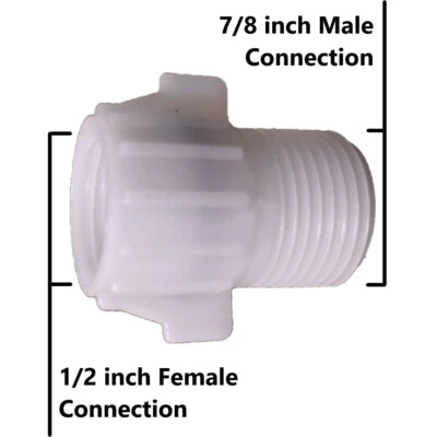NUFLUSH 1/2-inch Screened Female Pipe Adapter to 7/8-inch Male for Water & Air Pipe