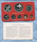 1976 Papua New Guinea 8 Coin Proof Set Inc Silver 10 & 5 Kina W/Box & Coa F-335