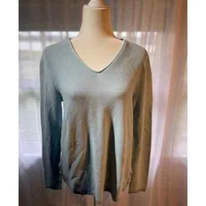 Talbots Größe M Damen Pullover V-Ausschnitt Seafoam Grün 100% Baumwolle - Bild 1 von 5