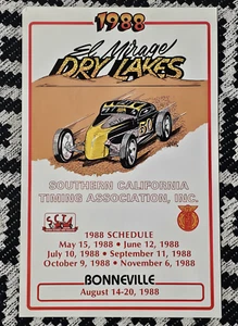 Póster original vintage de carreras SCTA El Mirage Bonneville Hot Rod 1934 impresión Ford - Imagen 1 de 11