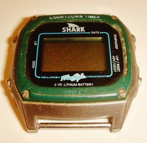 Vintage SHARK DIVERS SCHWERE DIGITALUHR 300FT - Bild 1 von 4