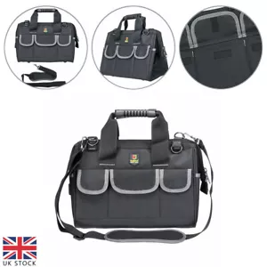 19in Portable Multifunctional Tool Bag Heavy Duty Storage Case w/Shoulder Strap - Picture 1 of 12