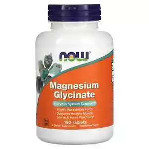 2 X Now Foods, Magnesium Glycinate, 180 Tablets - Picture 1 of 2
