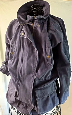 Matty M Blue Denim Chore Field Barn Coat Women's XL 100% Cotton Unlined - Image 1 of 4