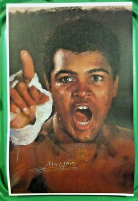 🔥MUHAMMAD ALI🔥 Haiyan Art Print Poster 11x17 Heavyweight Boxing Champ Activist - Image 1 of 4