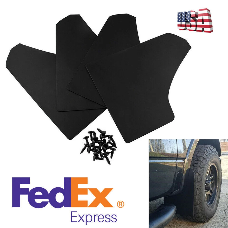 Protectores contra salpicaduras negros para auto de 15,3" con 20 clips de remache de sujetador de 6 mm Foto 1 de 4