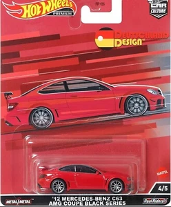 HOT WHEELS PREMIUM DESIGN '12 MERCEDES-BENZ C63 AMG COUPE BLACK SERIES HCJ79 - Picture 1 of 7