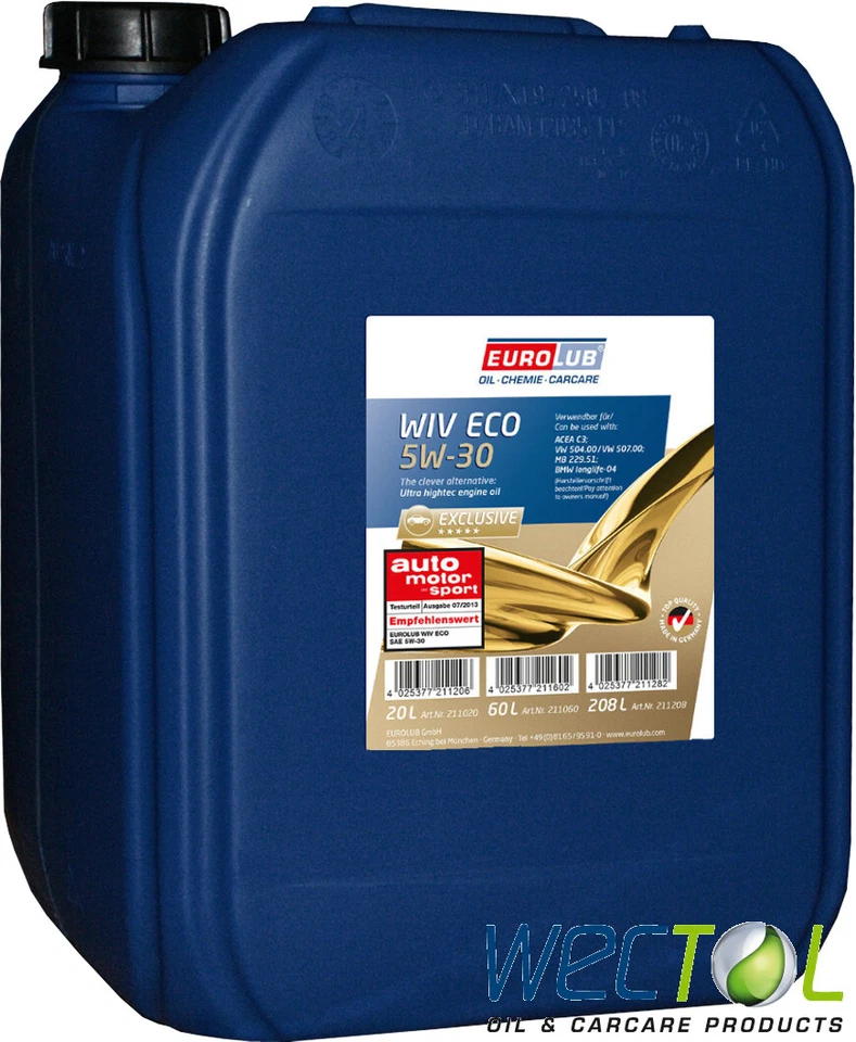 AKTION EUROLUB WIV ECO 5W-30 Motoröl MB 229.51 229 51 Mercedes Benz 20 Liter