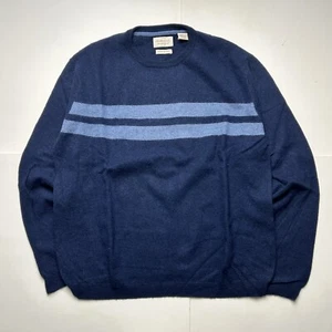 Wetterfester Vintage Pullover Merino Kaschmirmischung Rundhals blau Gr. M - Bild 1 von 3
