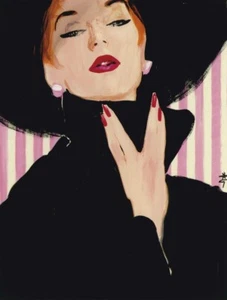 Peggy Sage – René Gruau Midcentury Fashion Illustration Poster Print - Picture 1 of 2