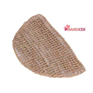 ZERBINO Corda erba mezzaluna naturale 35x60 porta ingresso tappeto da decorare - Foto 1 di 1