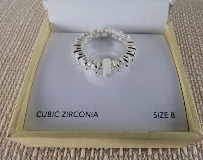 Charter Club Crystal All-Around Ring Size 8 - Image 1 of 4