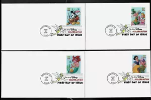 THE ART OF DISNEY CELEBRATION US #3912-3915 - 37c STAMPS 4 DCP FIRST DAY COVERS - Picture 1 of 4