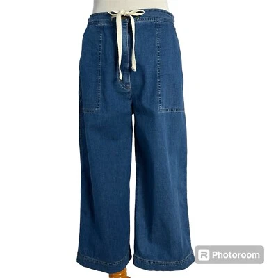 Jones New York Drawstring Waist Cropped Denim Pants Jeans Medium Wash womens 10 - Изображение 1 из 3