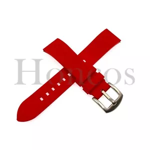 Correa de reloj de goma de silicona roja 18 19 20 21 22 mm liberación rápida se adapta a Tudor - Imagen 1 de 4
