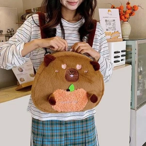 Large Capacity Capybara Shoulder Bag Cute Cartoon Doll Backpack Women - Picture 1 of 16