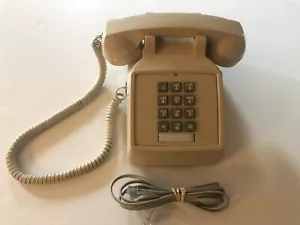 Vintage ITT untested push button Beige Desktop Telephone model 250044 Excellent - Picture 1 of 5