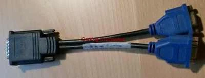 LFH (DMS59) Adapterkabel  (59pin) auf  2x VGA  D-SUB15   - Bild 1 von 3