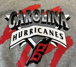 NHL Adidas Gray Crewneck Carolina Hurricanes Large Cotton Polyester Blend - Picture 1 of 15