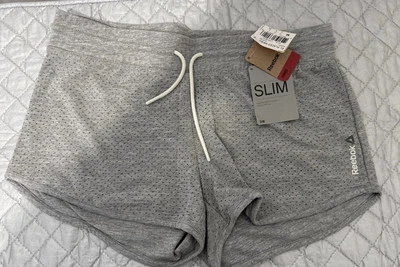 Reebok Training Shorts  Slim Performance Fit Shorts Grey Sz M  - Image 1 of 4