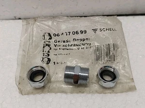 Schell 064370699 Straight Double Fitting FREE DELIVERY - Picture 1 of 3