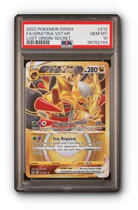 POKEMON GIRATINA VSTAR 212/196 ORIGEN PERDIDO SECRETO RARO ORO PSA 10 GEMA - Imagen 1 de 2